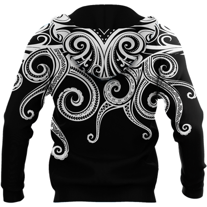 Premium Unisex Hoodie Polynesian Octopus Tattoo ML