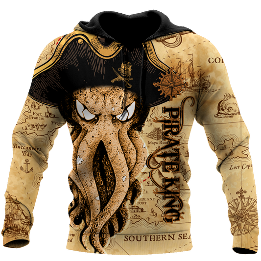 Premium Unisex Hoodie Octopus Pirate King ML