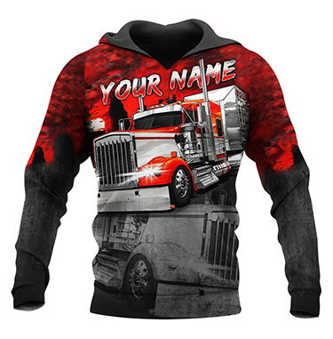 Premium Customized Name 3D All Over Printed Unisex Shirt For Trucker