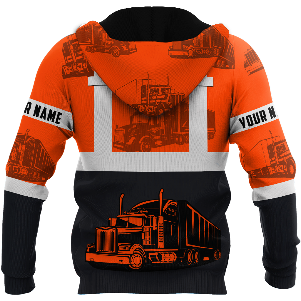 Premium Customized Name 3D All Over Printed Unisex Shirt For Trucker