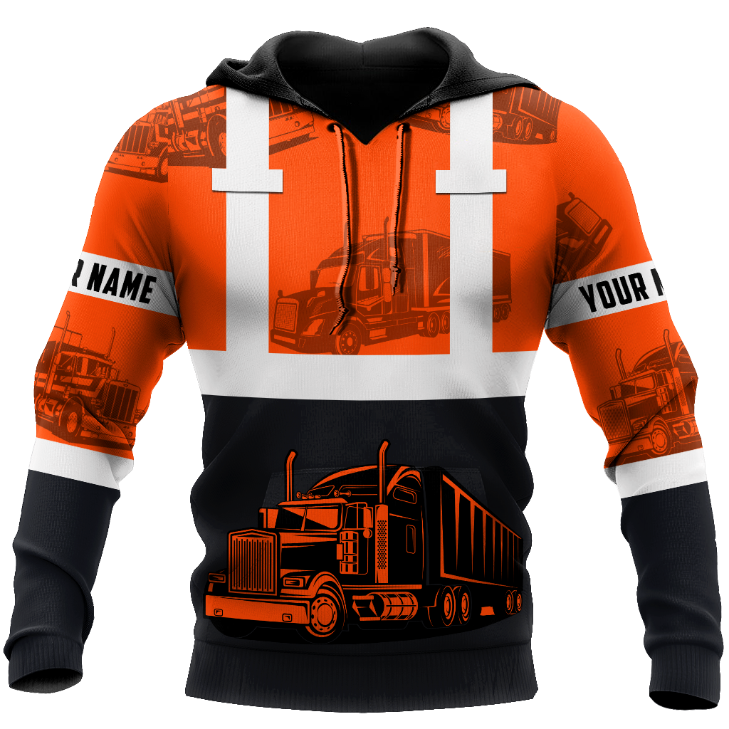 Premium Customized Name 3D All Over Printed Unisex Shirt For Trucker