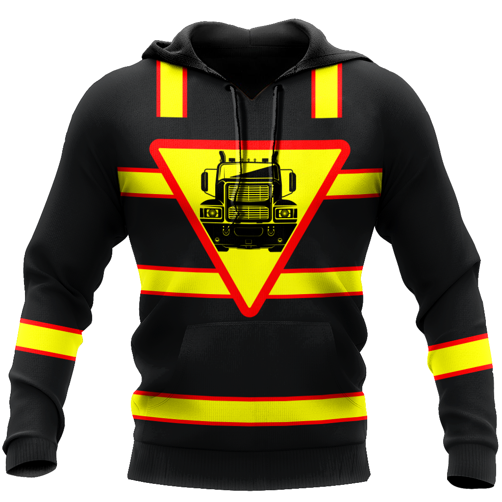 Premium Customized Name 3D All Over Printed Unisex Shirt For Trucker
