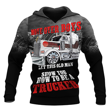 Premium Customized Name 3D All Over Printed Unisex Shirt For Trucker