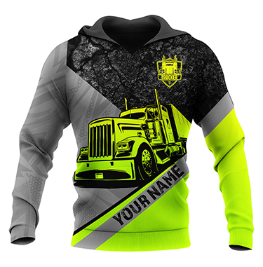 Premium Customized Name 3D All Over Printed Unisex Shirt For Trucker