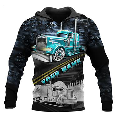 Premium Customized Name 3D All Over Printed Unisex Shirt For Trucker