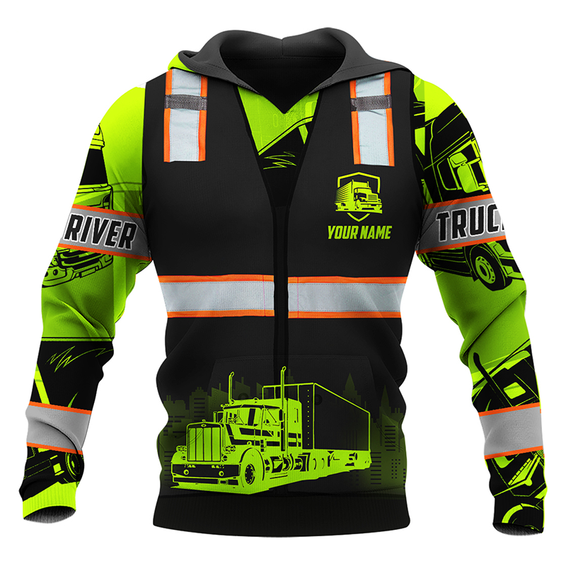 Premium Customized Name 3D All Over Printed Unisex Shirt For Trucker