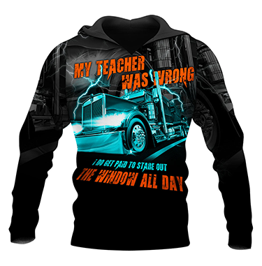 Premium Customized Name 3D All Over Printed Unisex Shirt For Trucker