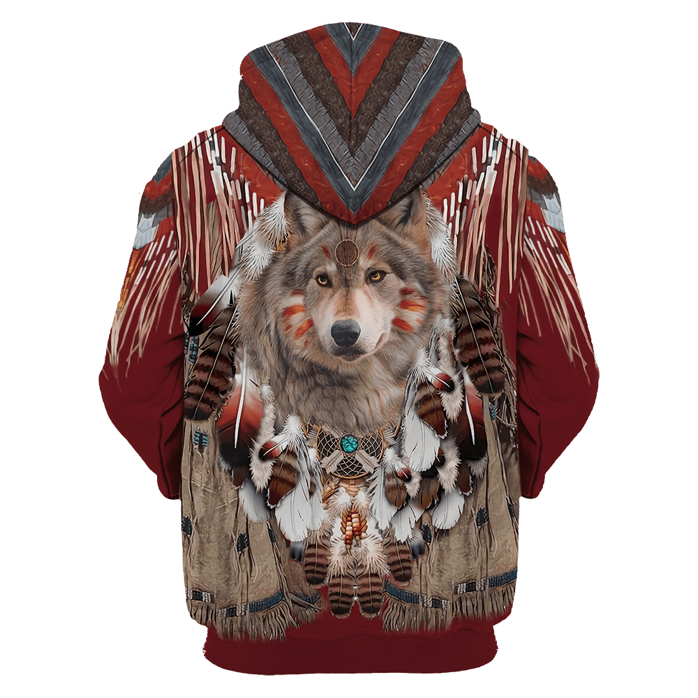 Wolf Native American 3D All Over Printed Unisex Shirts