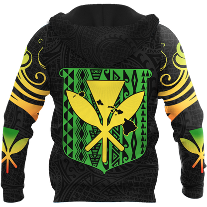 Polynesian Kanaka Hawaii Peronalized Name 3D Unisex Hoodie