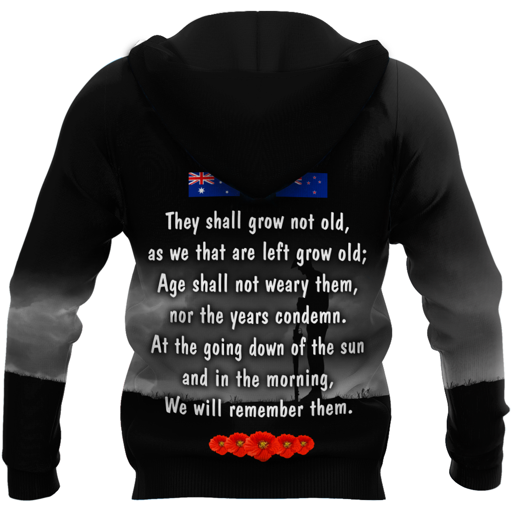 Remember Anzac Day Premium Unisex Hoodie ML