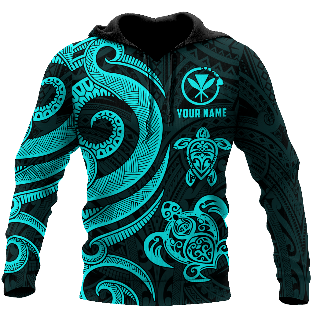 Kanaka Polynesian Turtle Personalized Name 3D Unisex Shirt