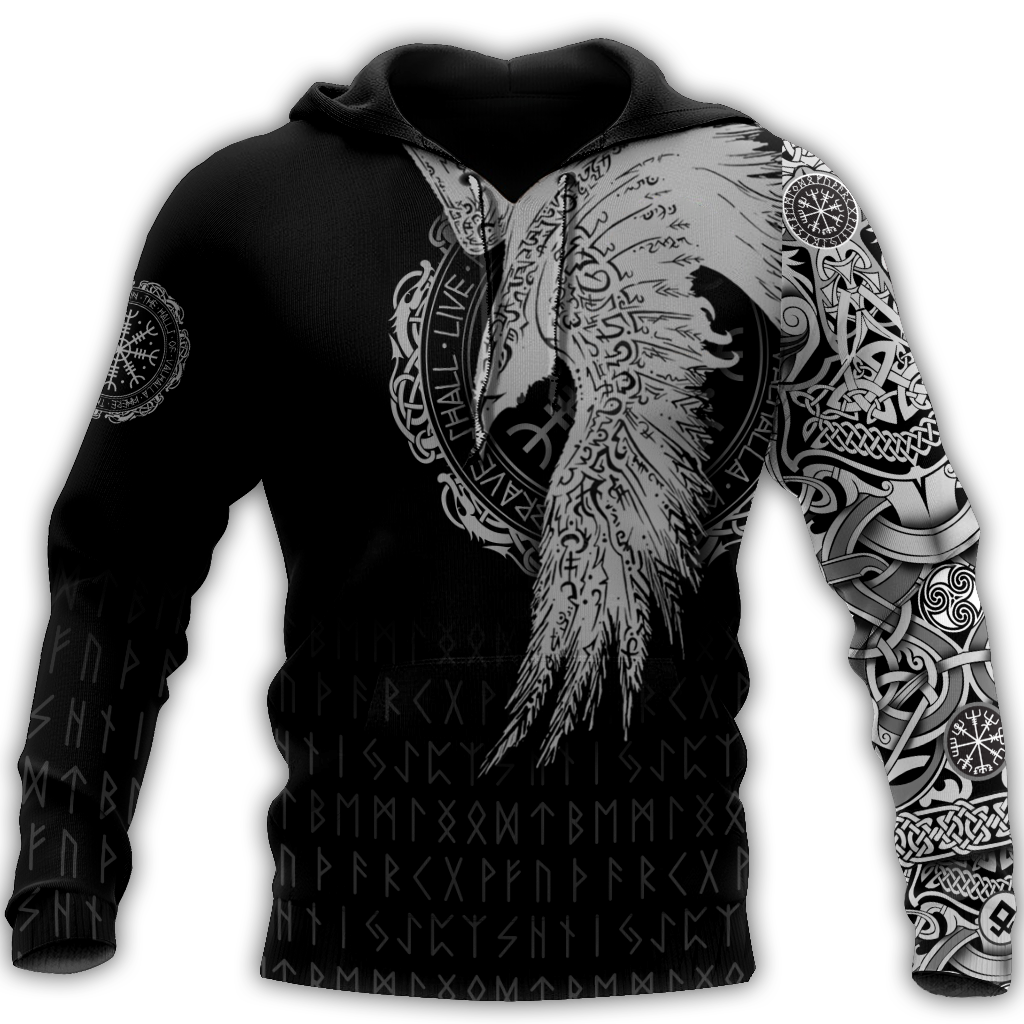 Premium Viking Raven Tattoo 3D Printed Unisex Shirts NTN24032102