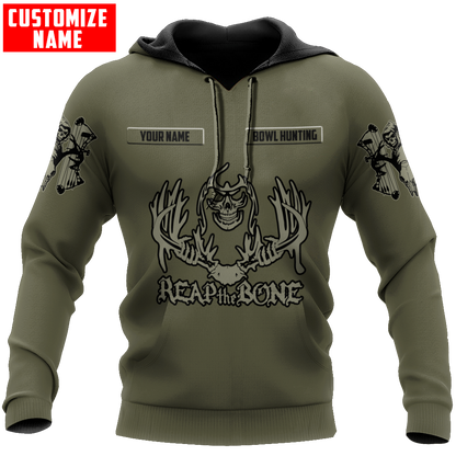 Customized Name Bowl Hunting 3D All Over Printed Unisex Shirt