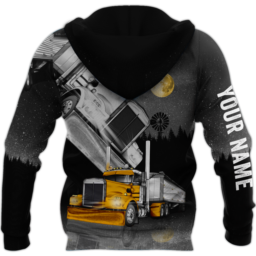 Premium Customized Name 3D All Over Printed Unisex Shirt For Trucker