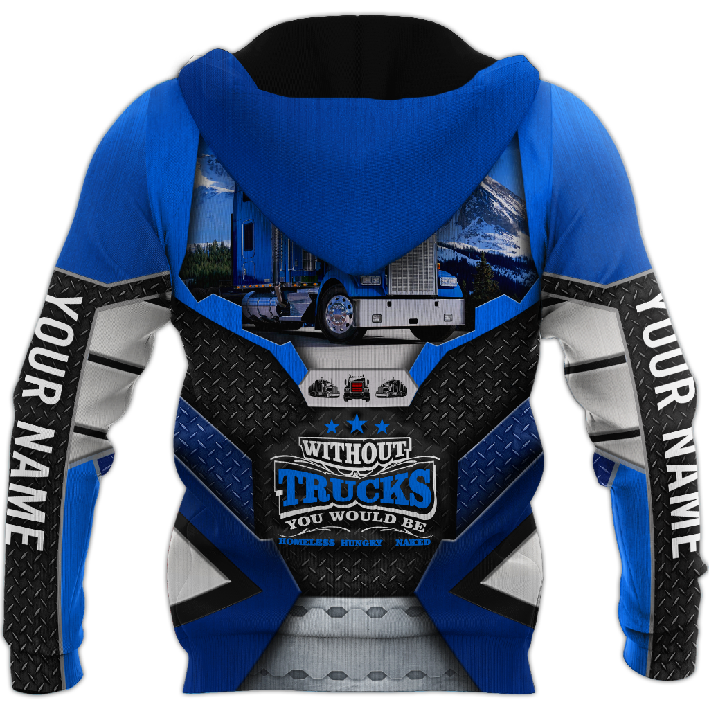 Premium Customized Name 3D All Over Printed Unisex Shirt For Trucker