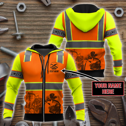 Plumber Safety Persionalized 3D All Over Printed Shirts