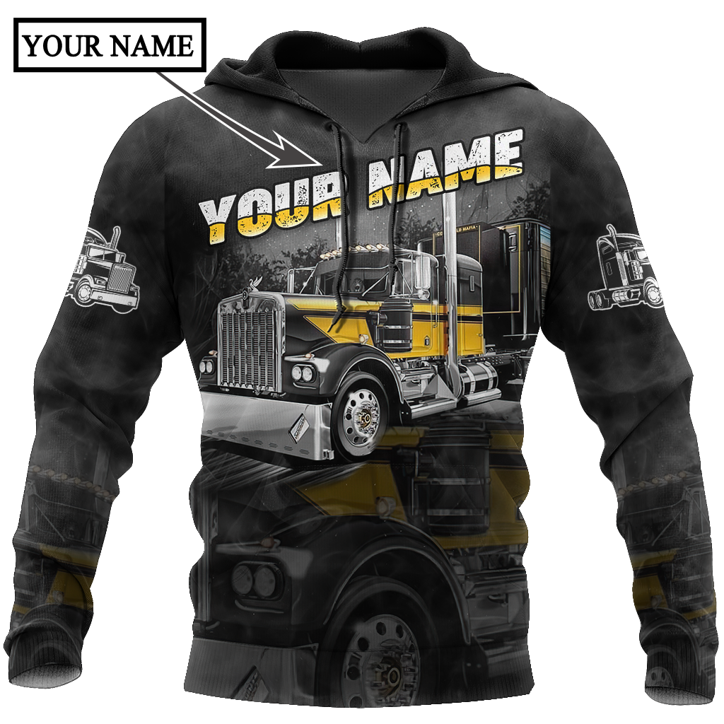 Personalized Name Trucker 3D All Over Printed Shirts For Men and Women