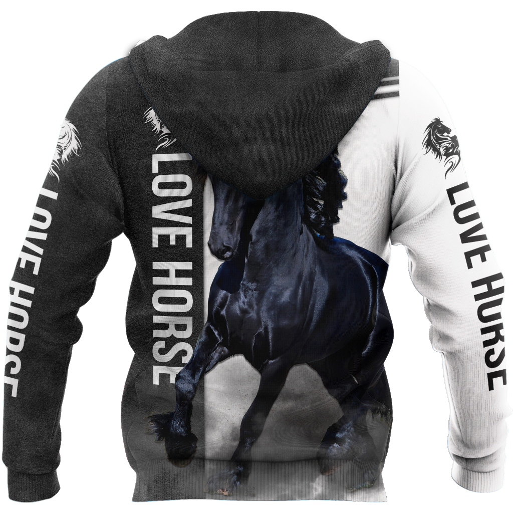 Personalized Friesian Horse 3D All Over Printed Unisex Shirts
