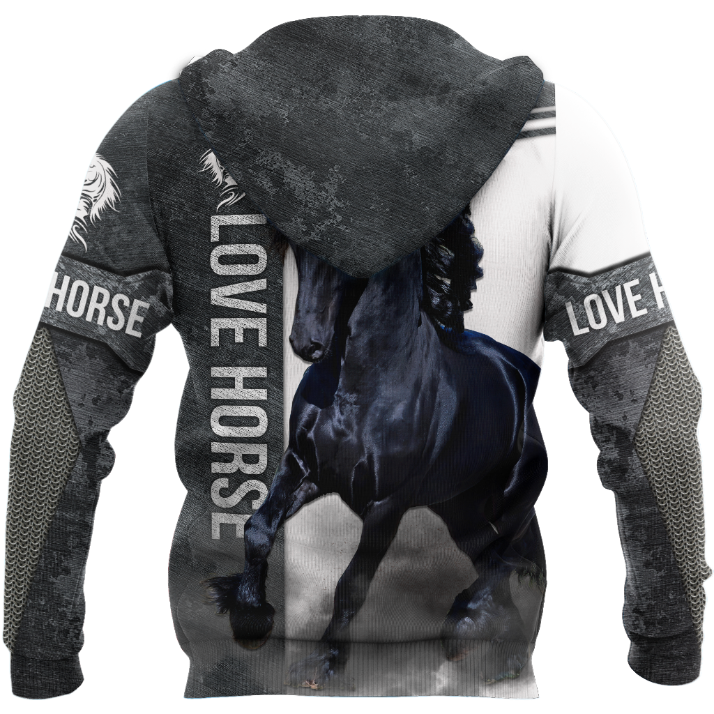 Personalized Friesian Horse 3D All Over Printed Unisex Shirts