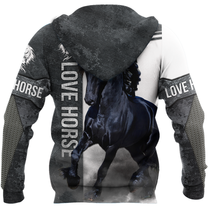 Personalized Friesian Horse 3D All Over Printed Unisex Shirts