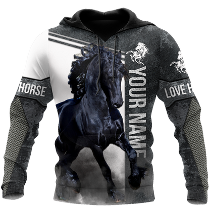 Personalized Friesian Horse 3D All Over Printed Unisex Shirts