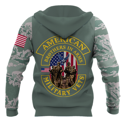 Custom name US Air Force Veteran Brothers in arms 3D print shirts