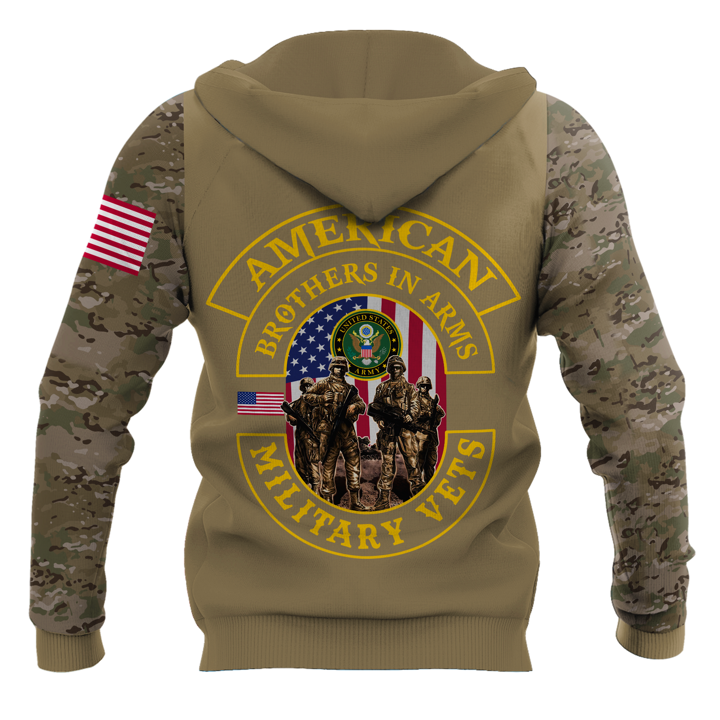 Custom name US Army Veteran Brothers in arms 3D print shirts