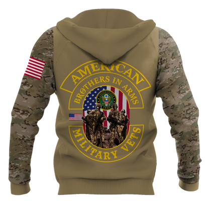 Custom name US Army Veteran Brothers in arms 3D print shirts