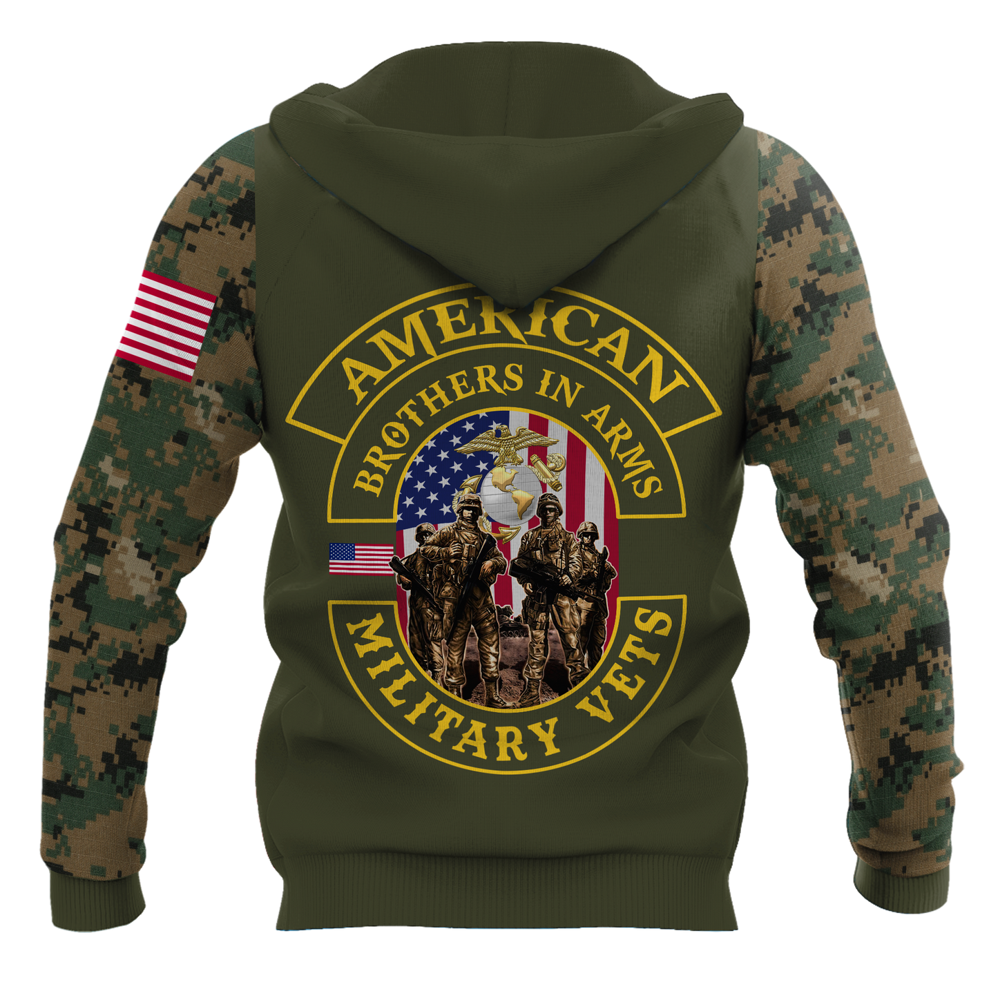 Custom name US Marine Corps Veteran Brothers in arms 3D print shirts