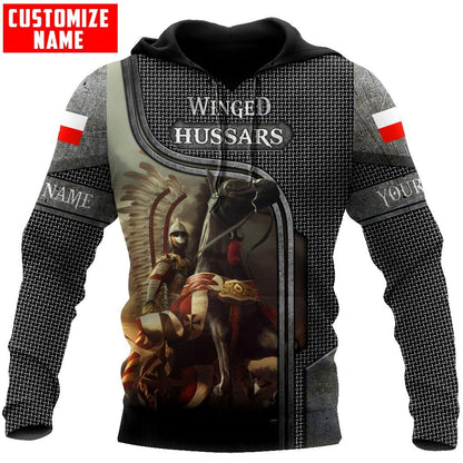 Premium Cavalry Winged Hussars armour pattern Custom name 3D Printed Shirts