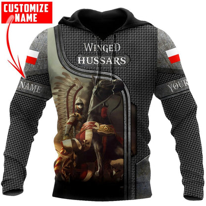 Premium Cavalry Winged Hussars armour pattern Custom name 3D Printed Shirts