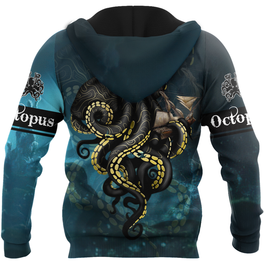 Premium Unisex Hoodie Kraken Octopus King of The Seven Seas ML