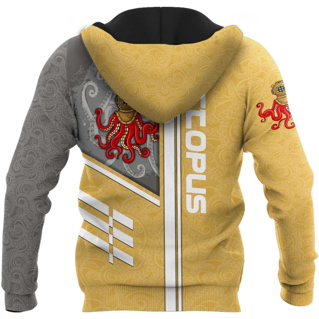 Premium Unisex Hoodie Octopus Driver Helmet ML