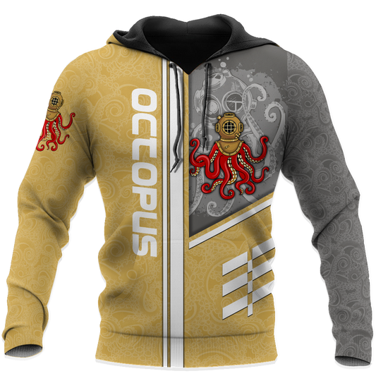 Premium Unisex Hoodie Octopus Driver Helmet ML