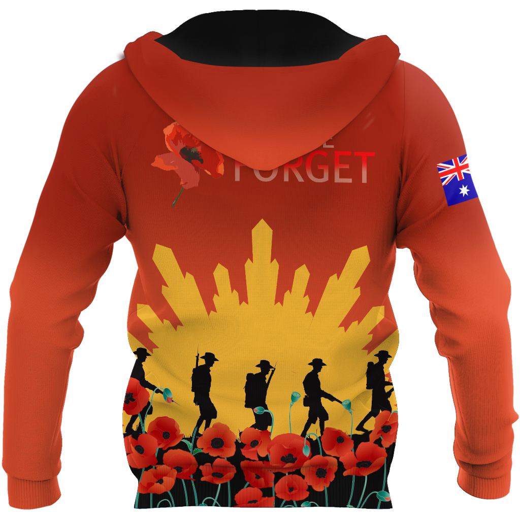Premium Unisex Hoodie Remember Anzac Day ML PD25022101