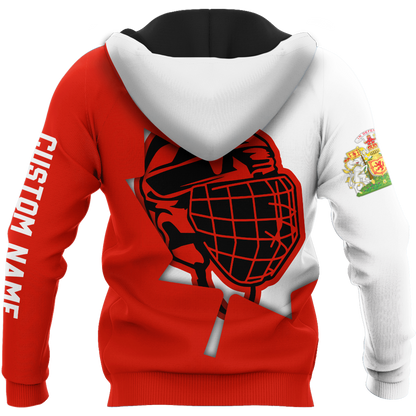 3D All Over Printed Hockey Canada Unisex Shirts VP25022102 Custom Name XT