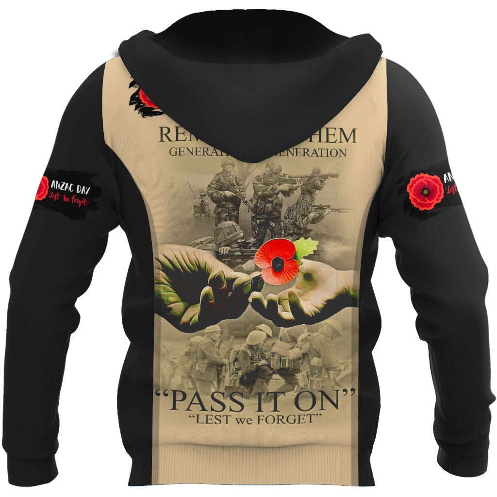 Anzac Day 3D Printed Unisex Shirts TN PD25032101