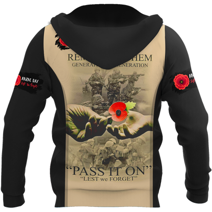 Anzac Day 3D Printed Unisex Shirts TN PD25032101