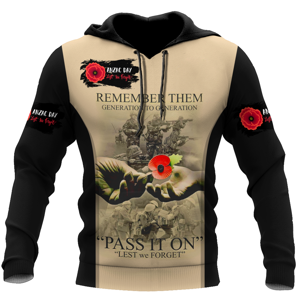 Anzac Day 3D Printed Unisex Shirts TN PD25032101