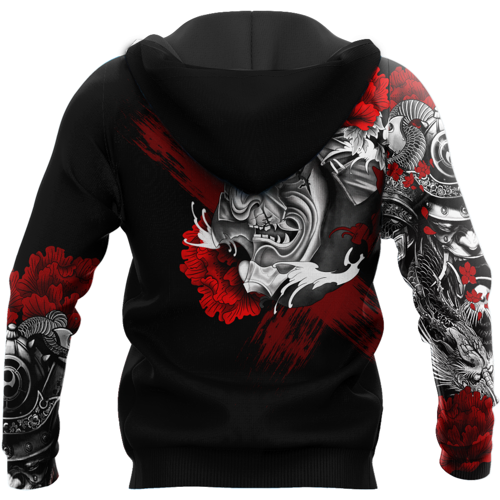 Premium 3D Printed Samurai Tatoo Shirts MEI