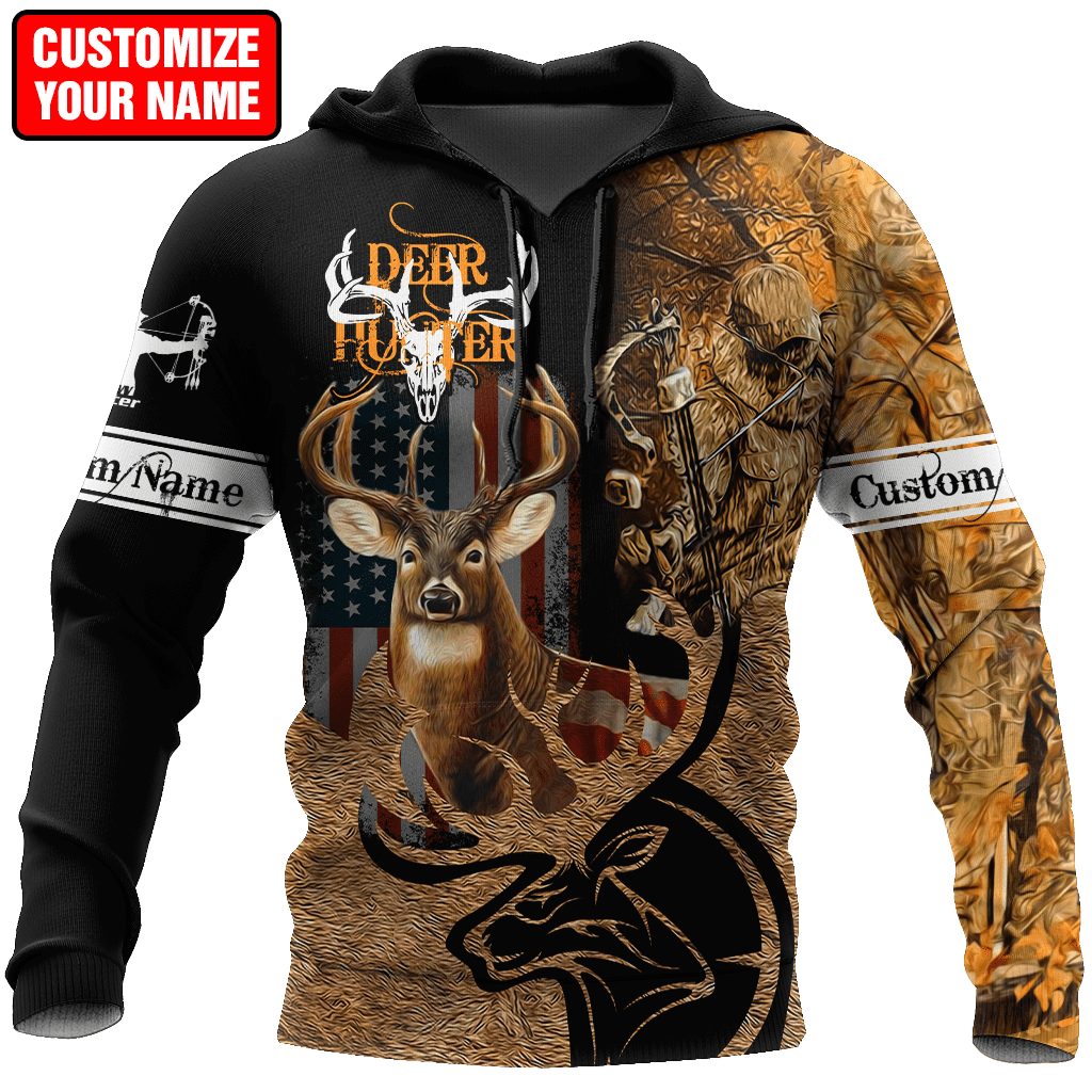 Deer Hunting Personalized Name 3D All Over Printed Shirts DD25052101