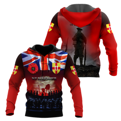 Remembrance Day Lest We Forget 3D All Over Printed Unisex Shirts