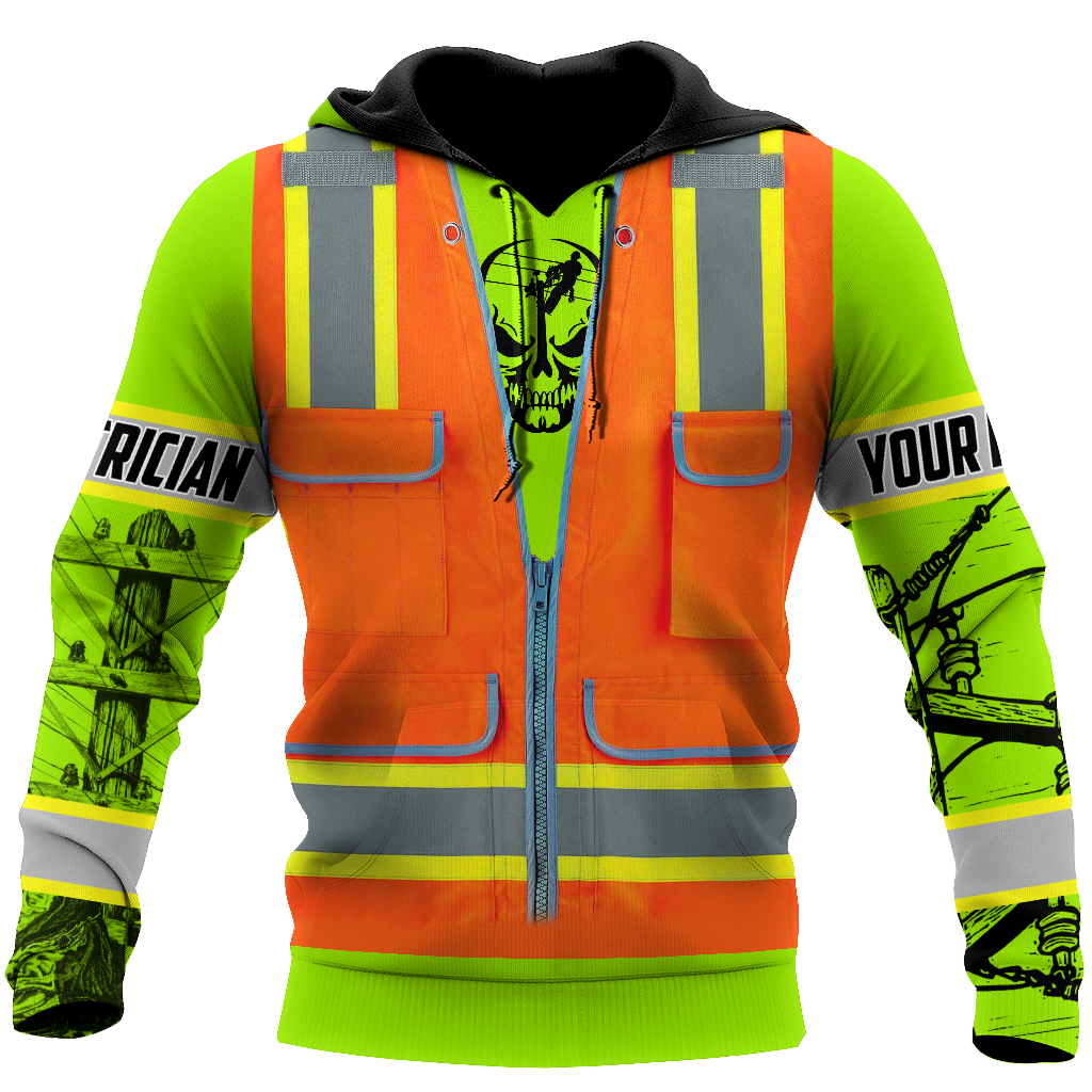 Electrician And Lineman Personalized Safety 3D All Over Printed Premium Unisex Hoodie ML MH26022103
