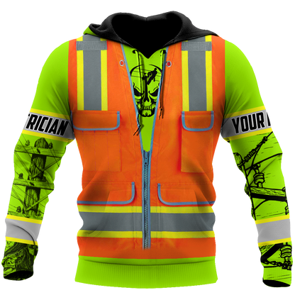 Electrician And Lineman Personalized Safety 3D All Over Printed Premium Unisex Hoodie ML MH26022103