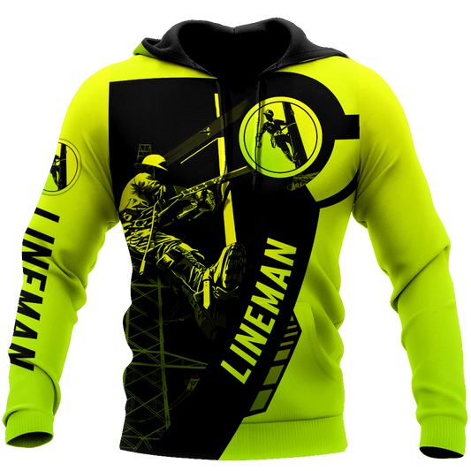 Electrician And Lineman Safety 3D All Over Printed Premium Unisex Hoodie ML