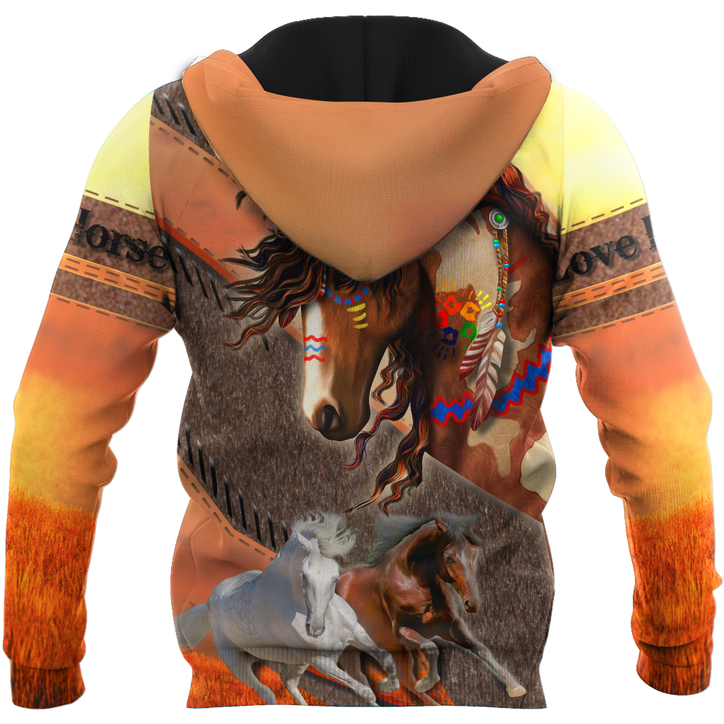 Love Horse 3D All Over Printed Hoodie For Men And Women HHT25112003CL