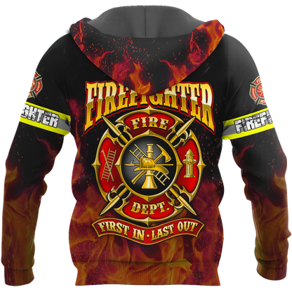 3D All Over Printed Firefighter  Unisex Shirts Custom Name XT