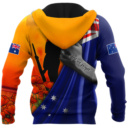 Lest we forget Australia Veteran 3D print shirt