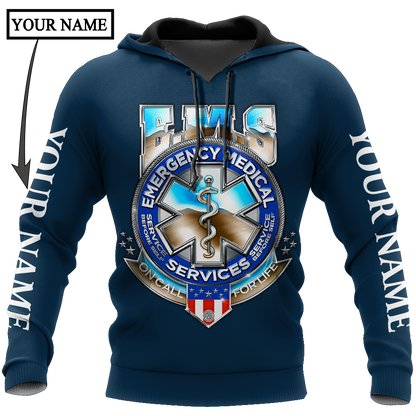 Premium EMS Personalized Name 3D All Over Printed Unisex Shirts