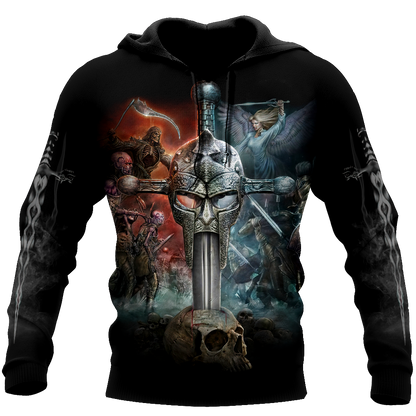 Warrior Skull Hoodie For Men And Women MH27022104